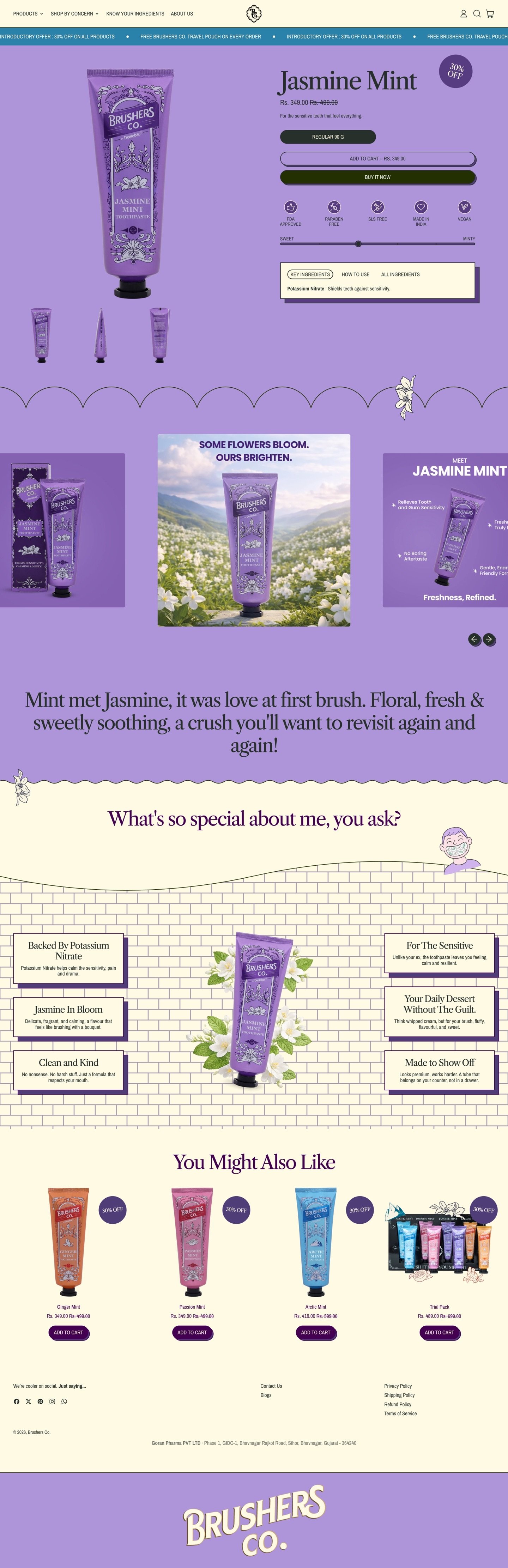 Brushers Co. — Illustrated PDP
