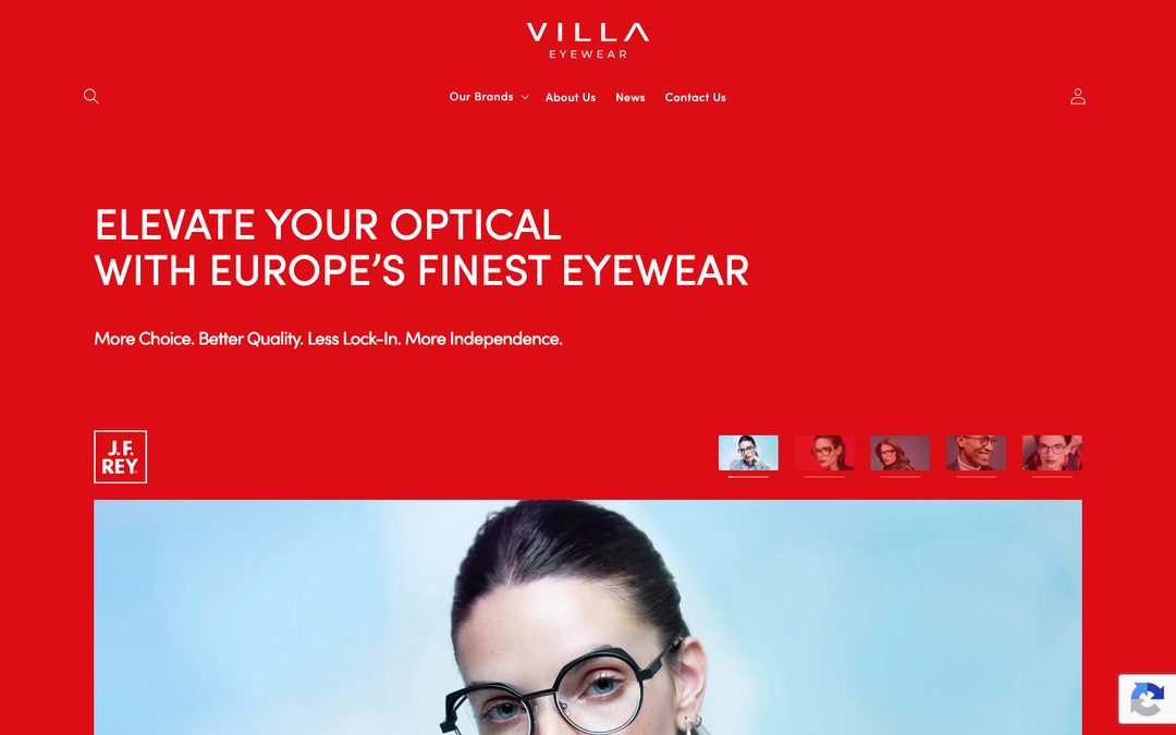 Villa Eyewear — Designer story page